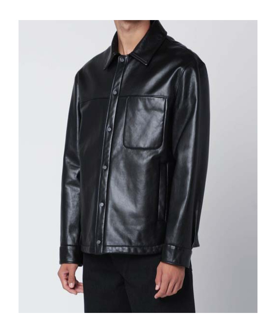 Salvatore Santoro Long-sleeved Leather Jacket In Black