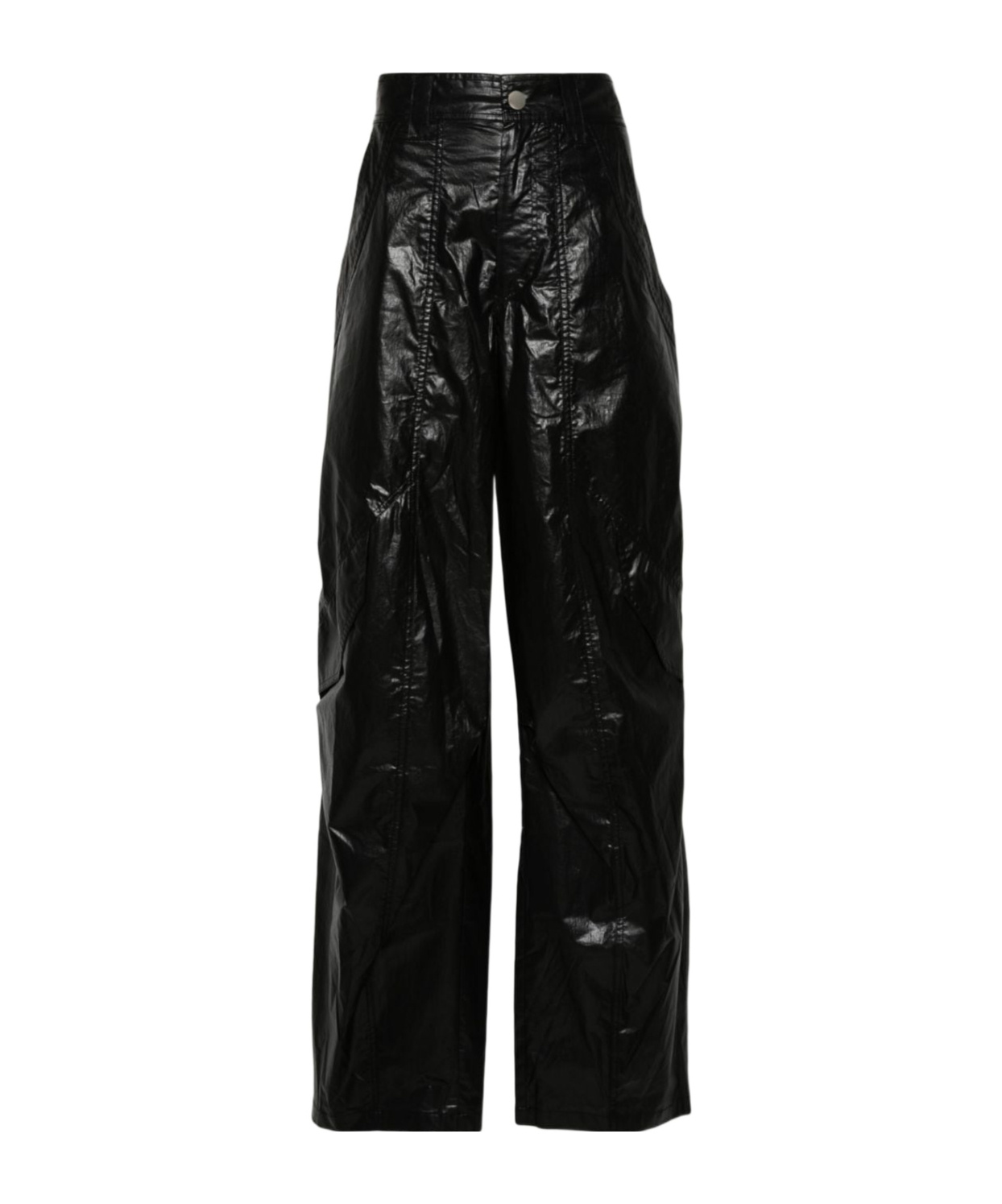 Shop Isabel Marant Divina Tapered Leg Cargo Pants In Black