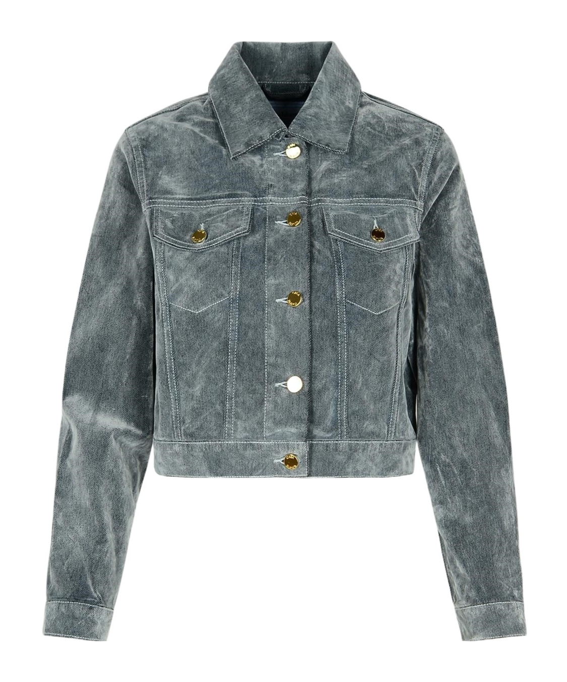 Casablanca Light Blue Cotton Blend Jacket In Gray