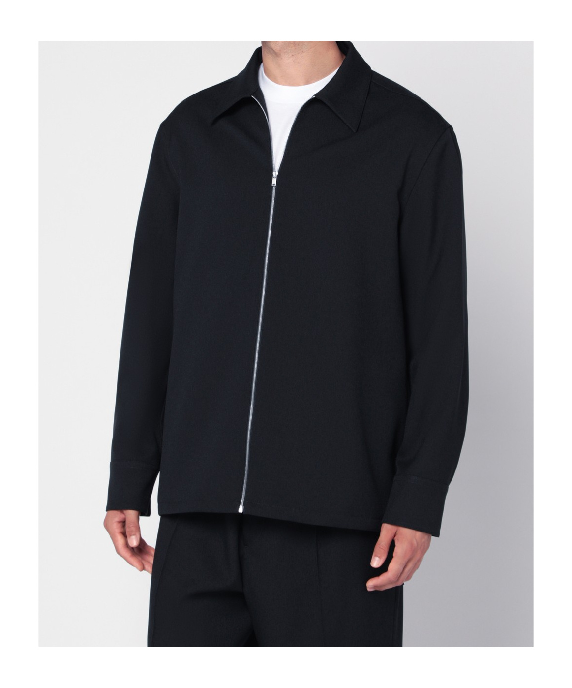 Jil Sander Midnight Blue Lightweight Jacket In Technical Gabardine In Multi