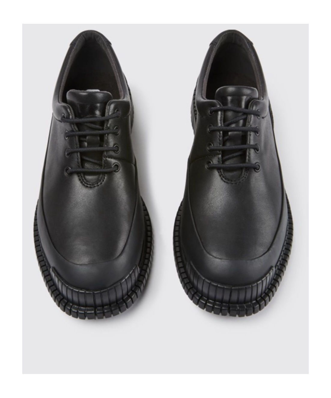 Camper Pix Textile Brogues In Black