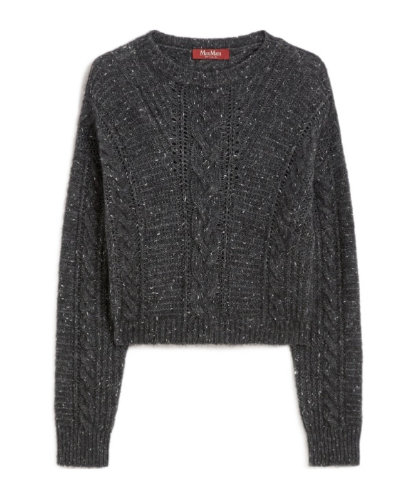 Max Mara Alpaca-blend Loose Sweater In Gray