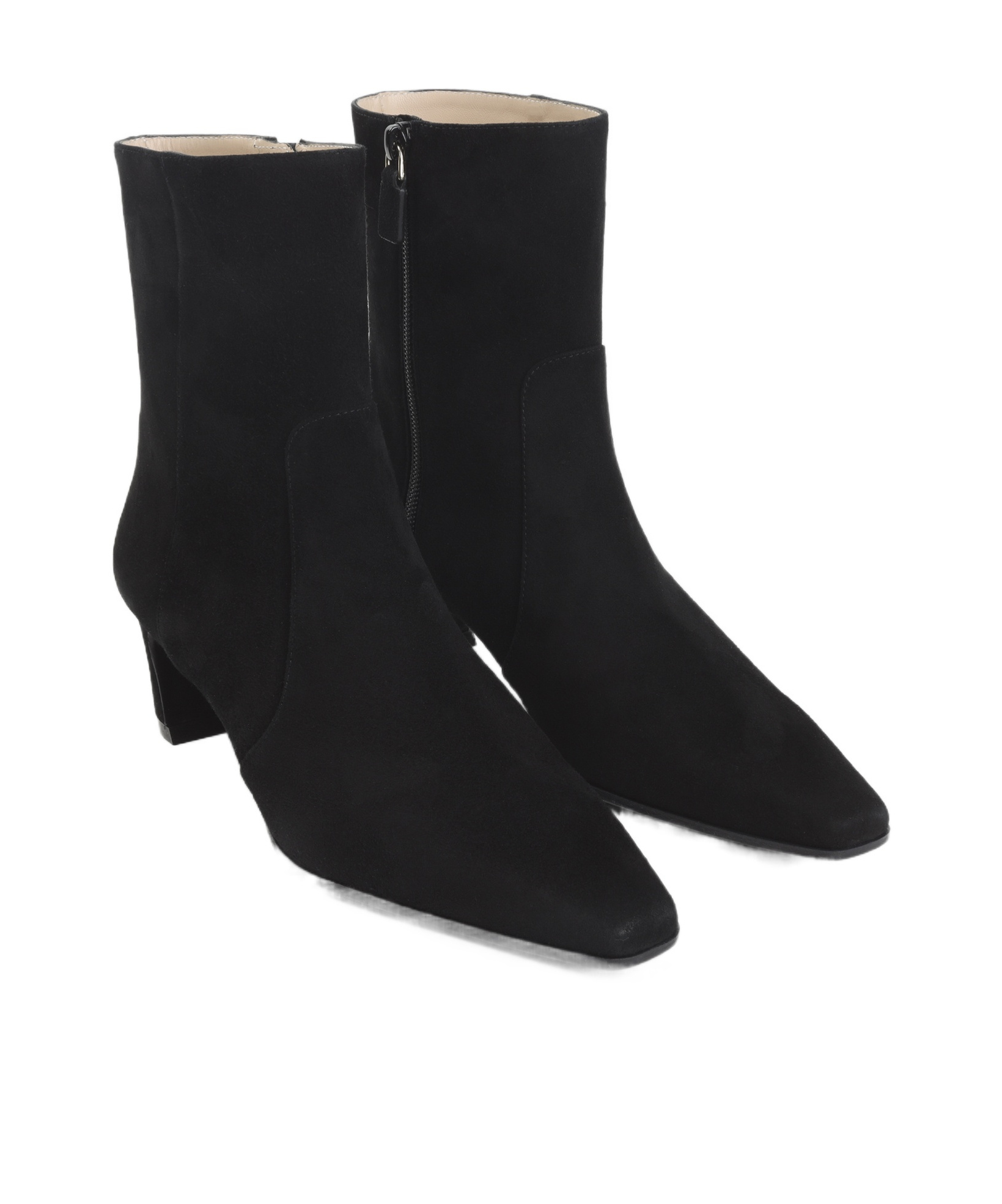 Stuart Weitzman Stassi 50 Zip Ankle Boots In Black