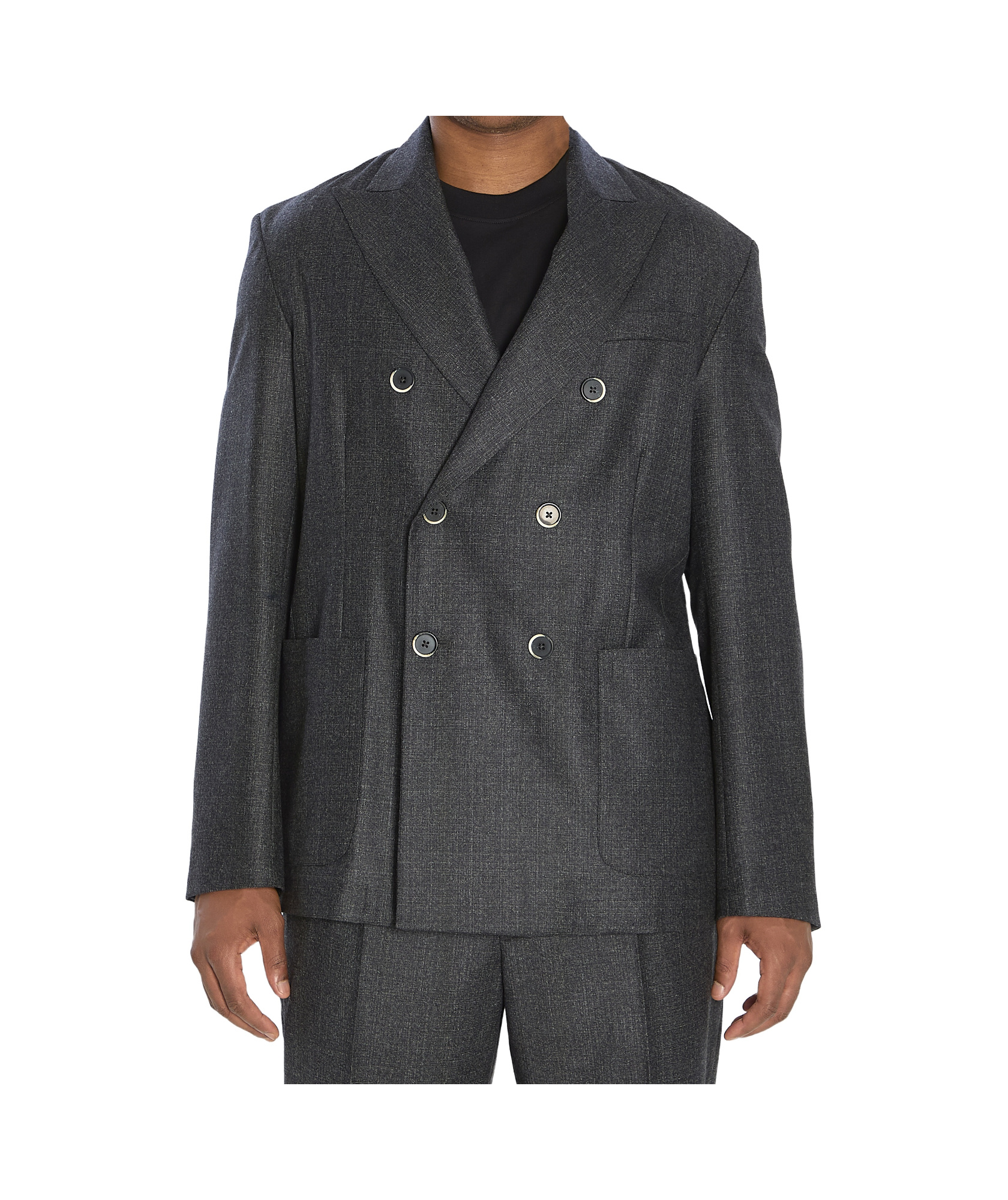 Barena Venezia Double Breasted Long Sleeve Blazer In Gray