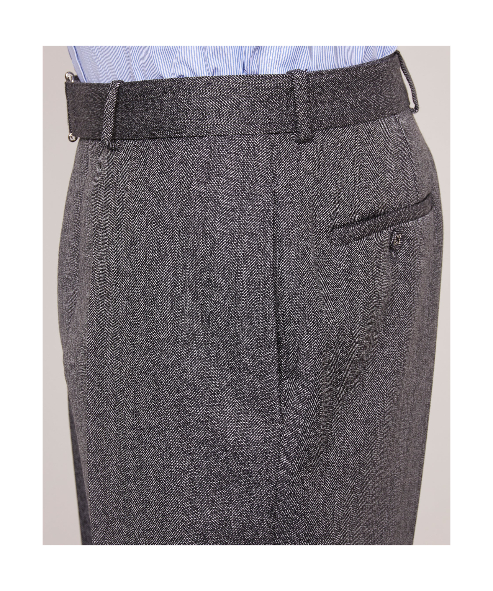 Shop Officine Generale Virgin Wool Trousers In Black