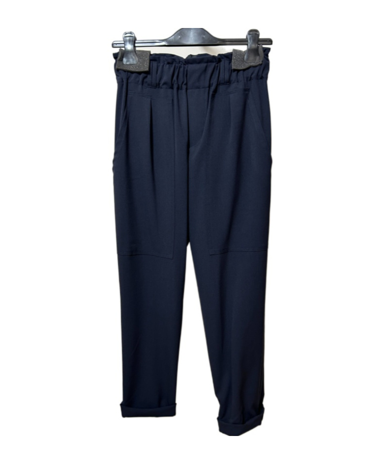 Rundholz Black Label Elastic Waist Casual Pants In Black