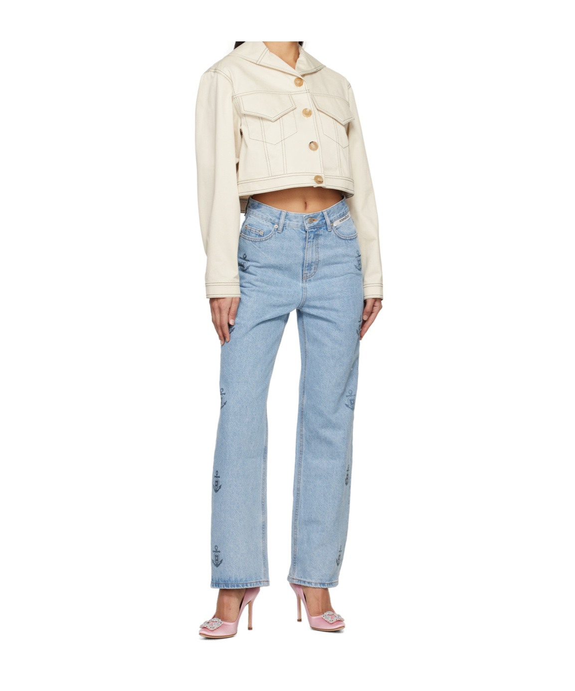 ☆ANCHOR STAMPED JEANS アンカースタンプジーンズ/KIMHEKIM☆ KIMHEKIM(キムヘキム)Anchor Stamped Jeans 安全発送 (KIMHEKIM