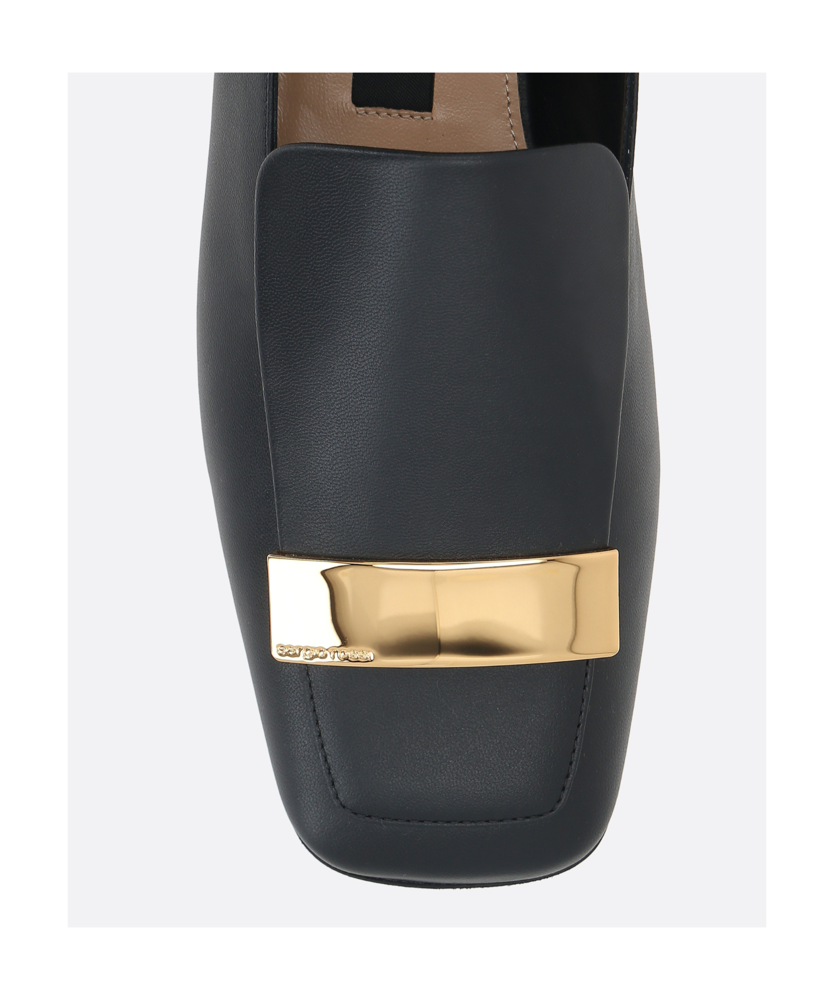 Sergio Rossi Square Toe Slip-on Loafers In Black