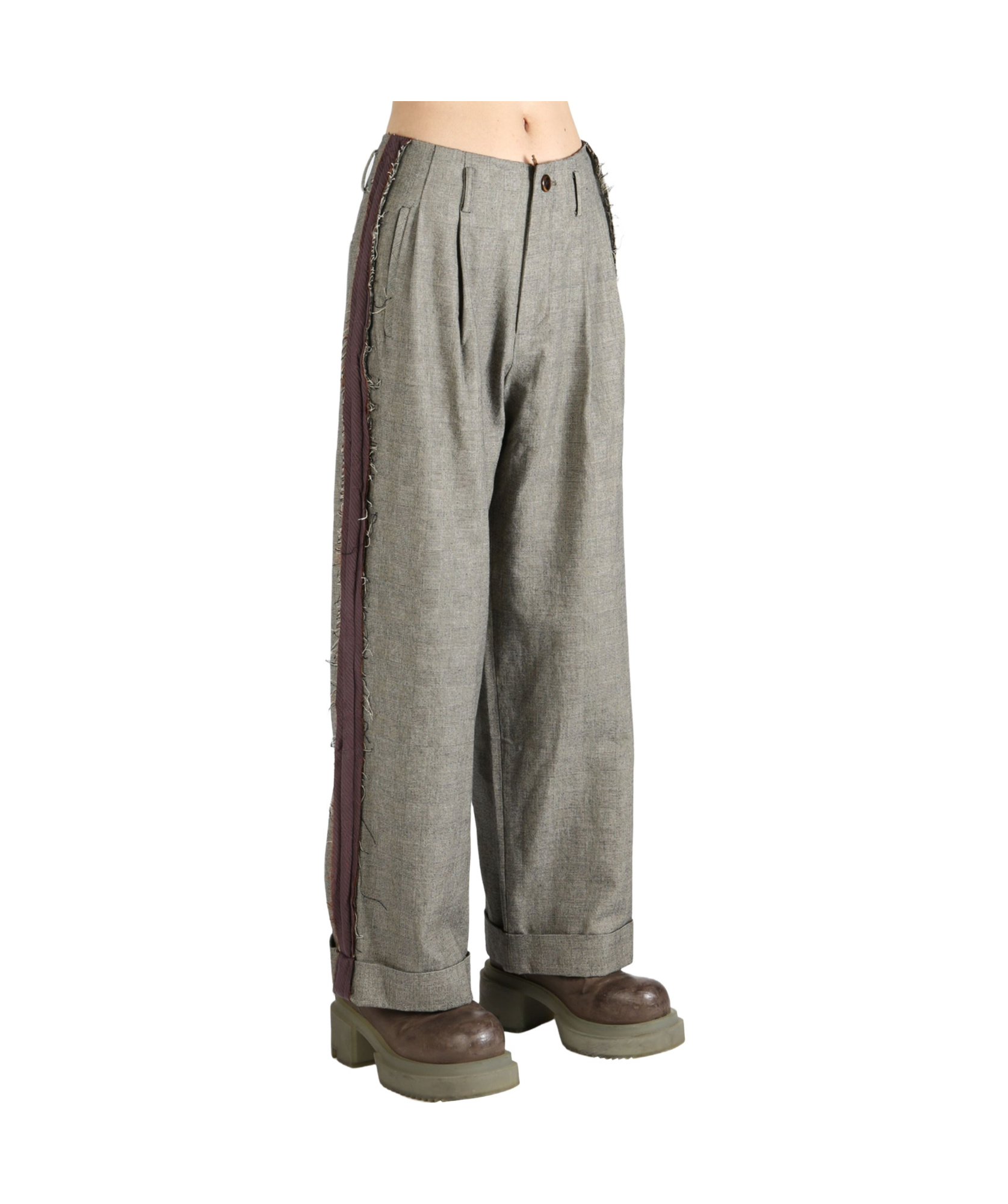 Communs Belt-loop Casual Pants In Gray