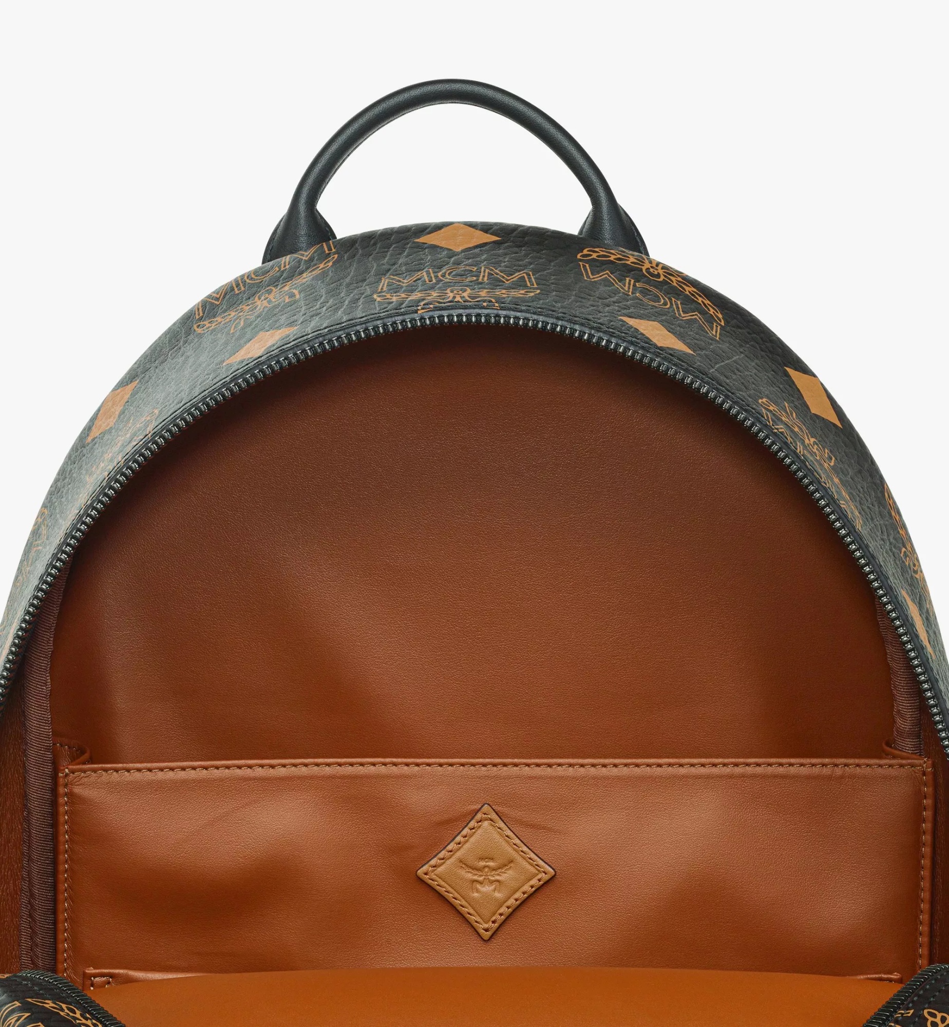 Mcm Small Stark Backpack In Brown