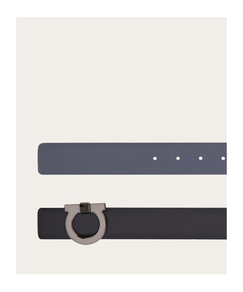 Ferragamo Reversible And Adjustable Belt In Black