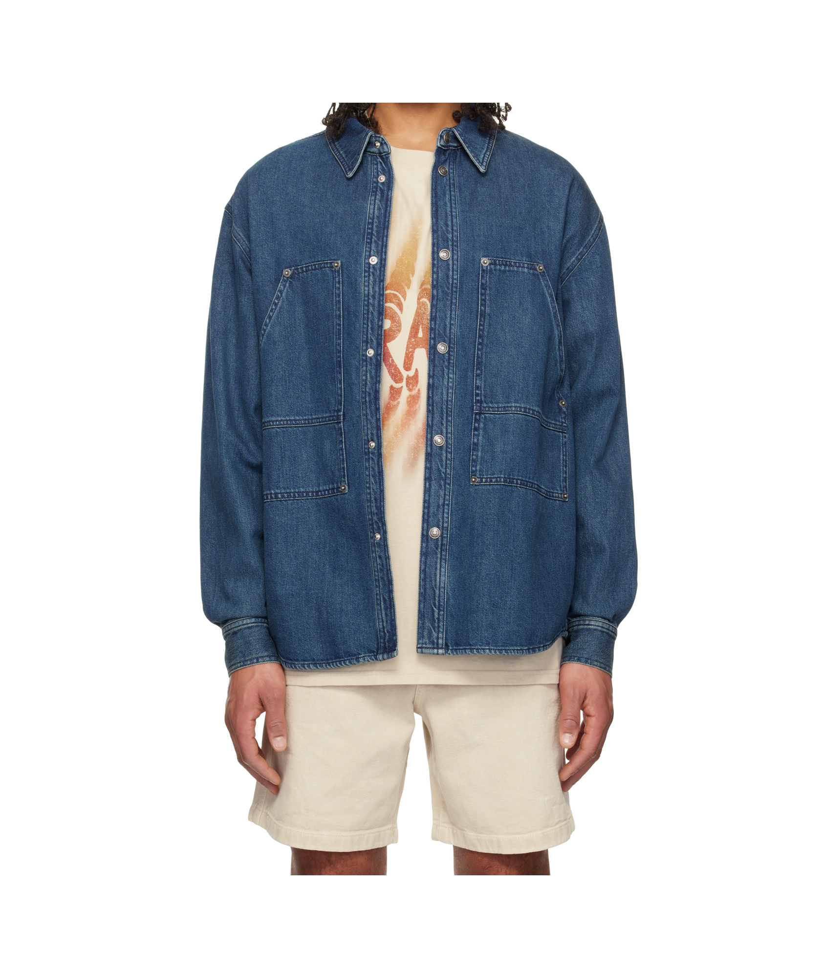 Isabel Marant Blue Owenn Shirt In Blue