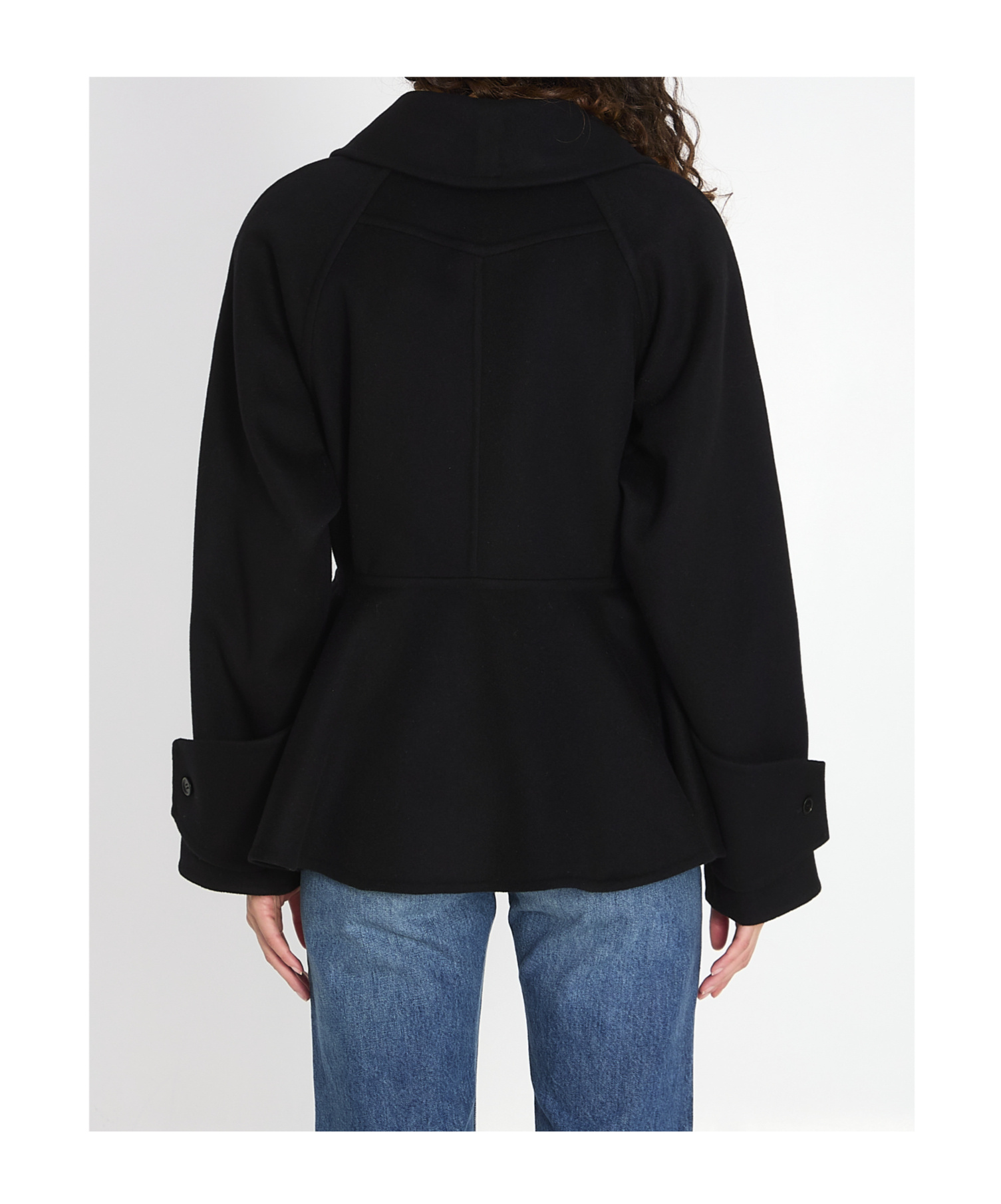 Chloé Long-sleeved Coat In Black