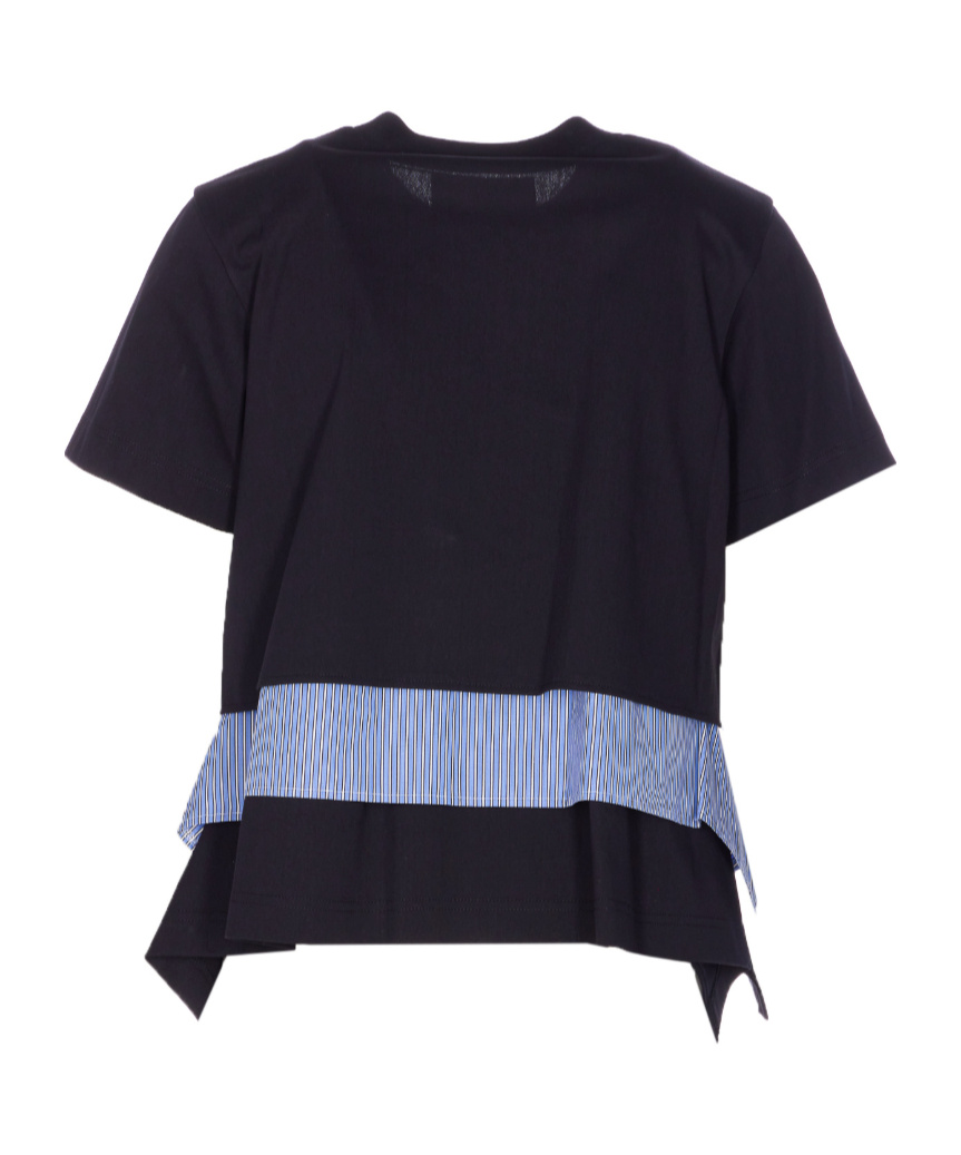 Sacai Pocket Asymmetrical Hem T-shirt In Multi