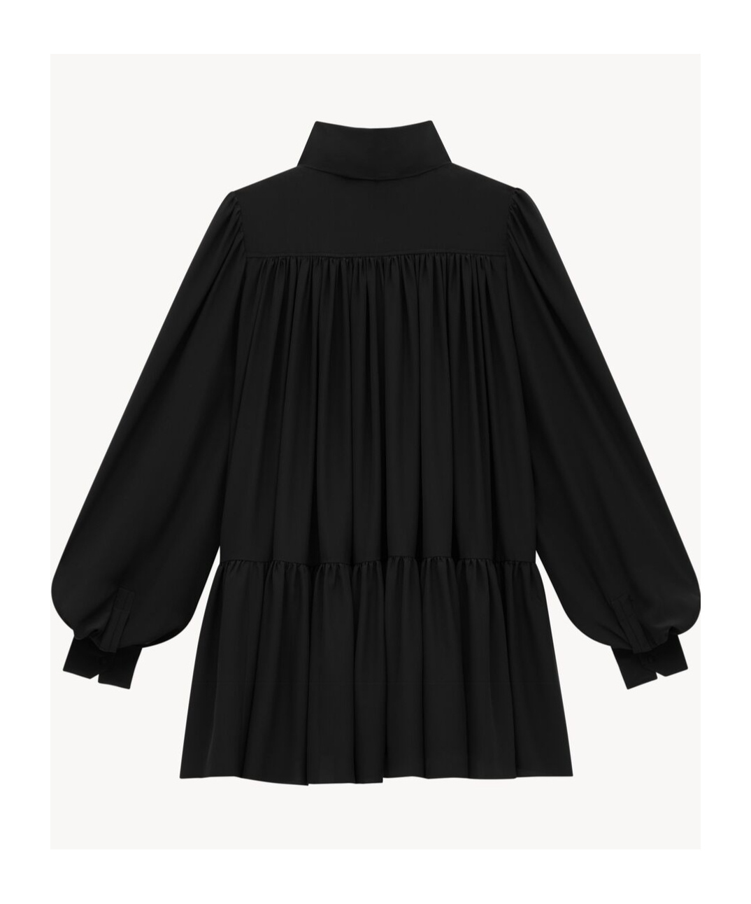 Saint Laurent Lavallière Dress In Silk Crepe De Chine In Black