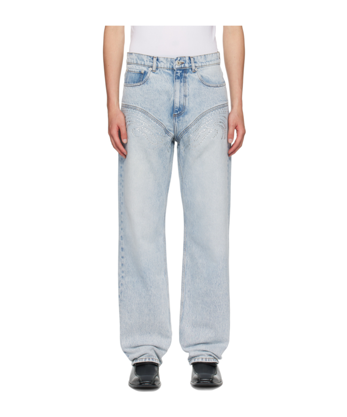 Y/project Belt-loop Jeans In Gray