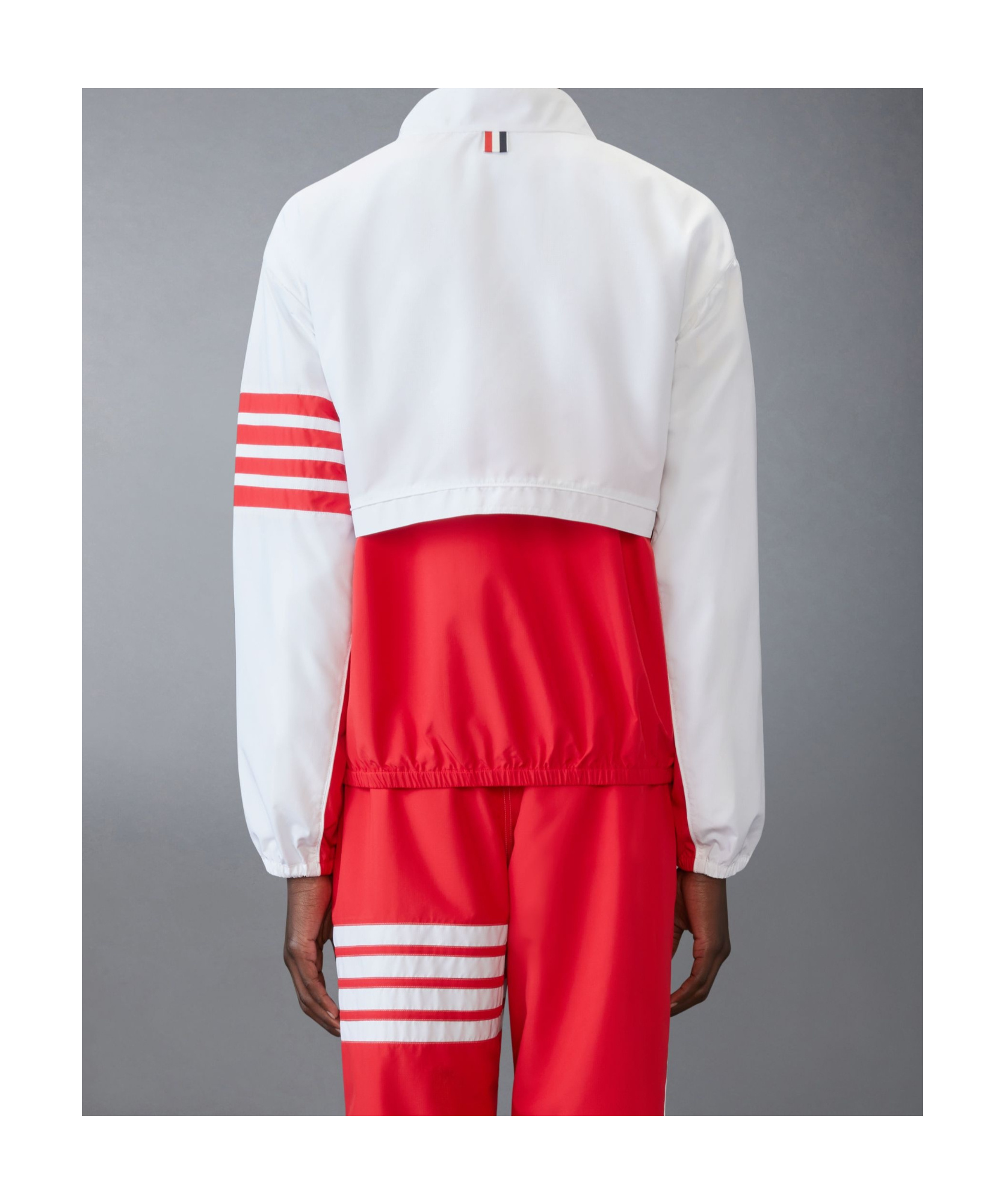 Thom Browne Ripstop-windbreaker Mit Streifen In Red