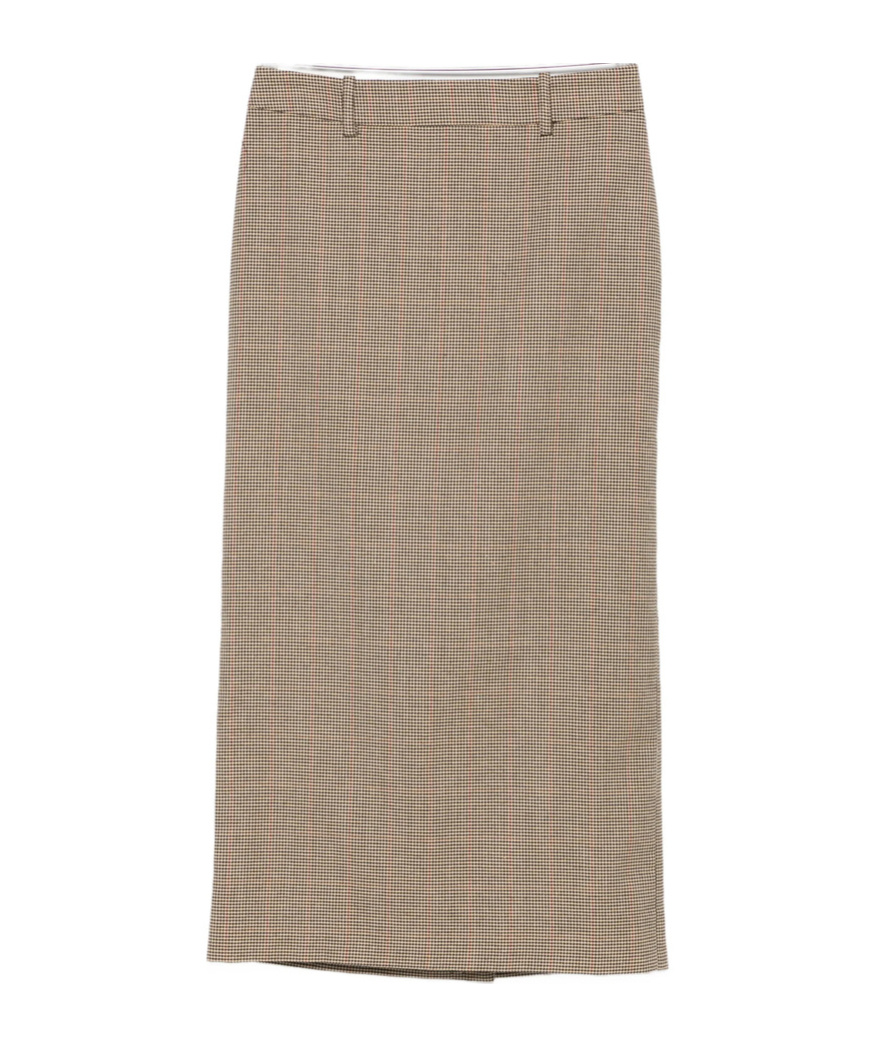 The Frankie Shop Plaid-pattern Midi Skirt In Neutral