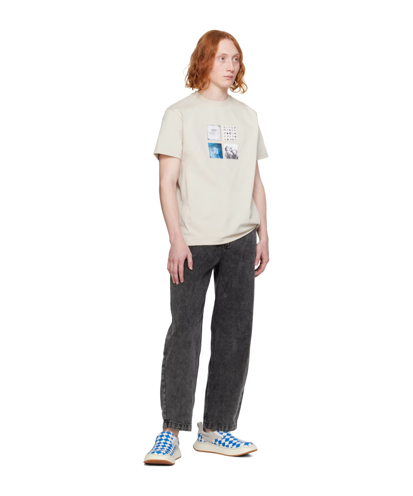 Ader Error Logo Belt Ring Jeans Pants In Black