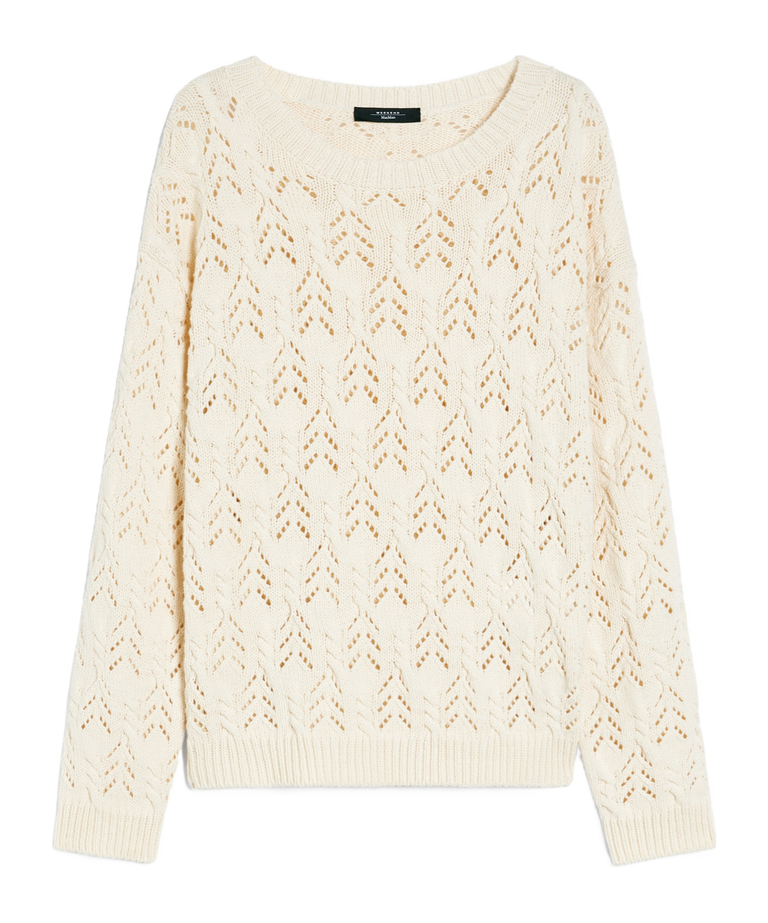 Weekend Max Mara Teramo Cotton Blend Sweater In White