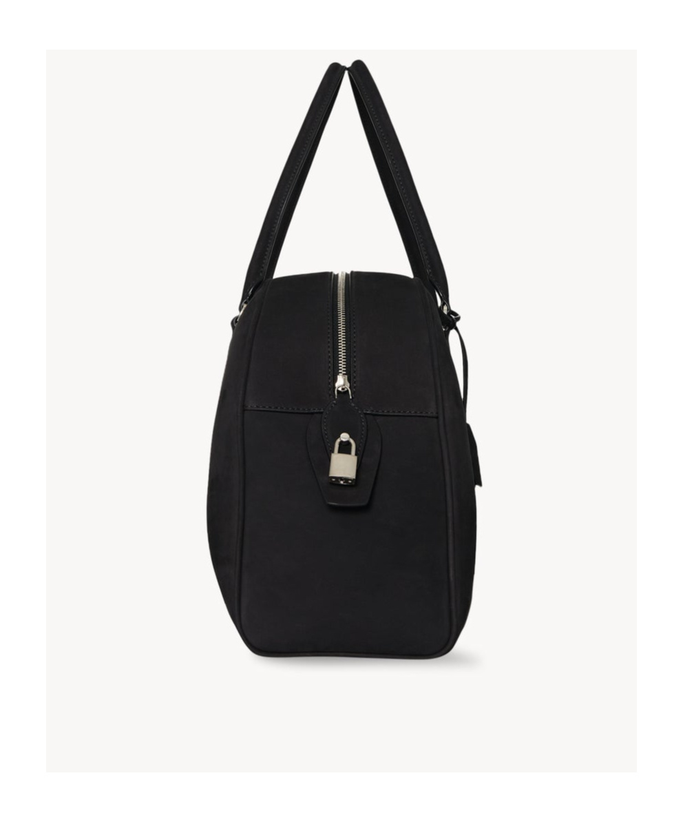 Shop The Row India 15.75 Suede Handbag In Black