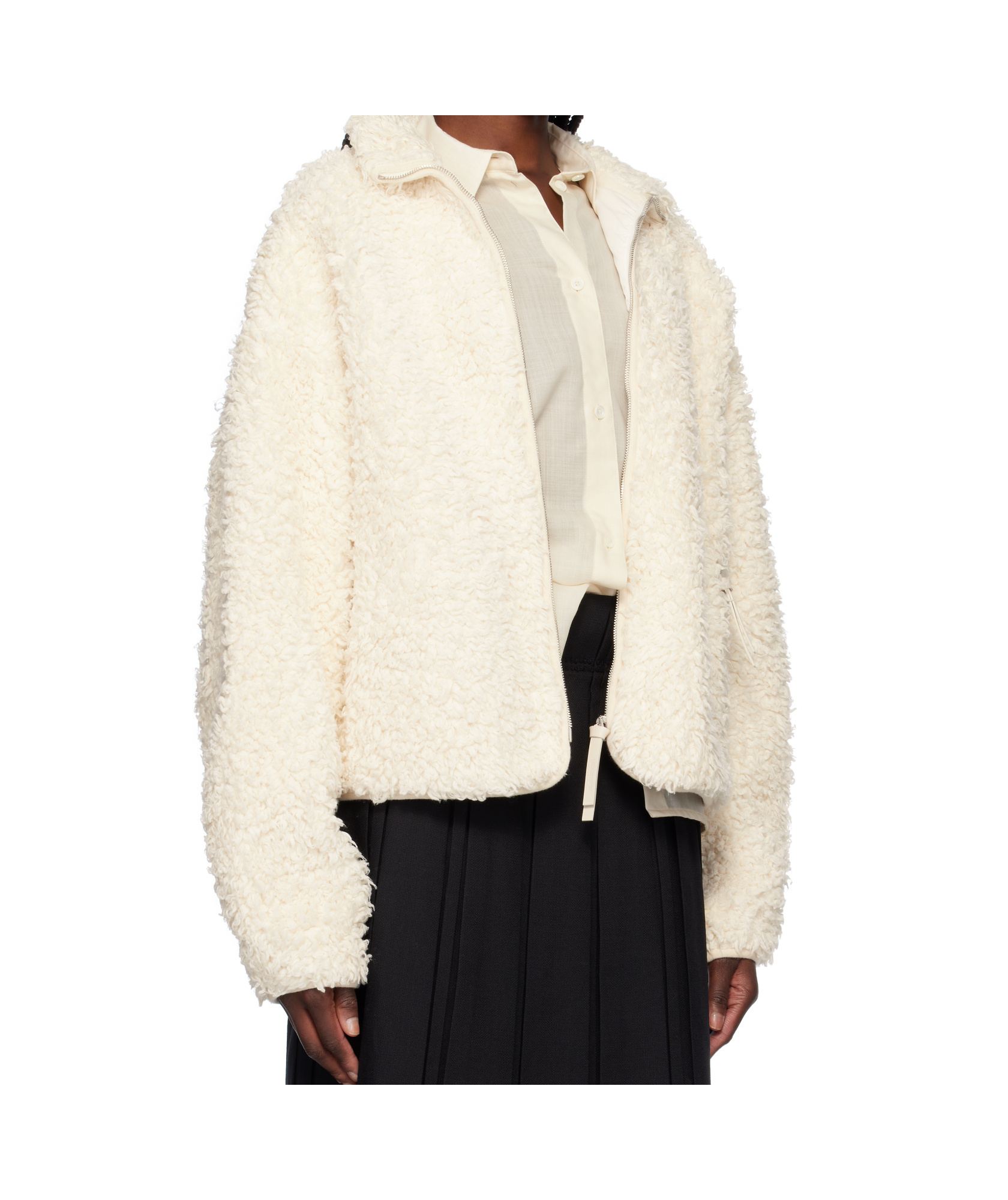 Jil Sander Zip Up Jacket 173 Gd In White