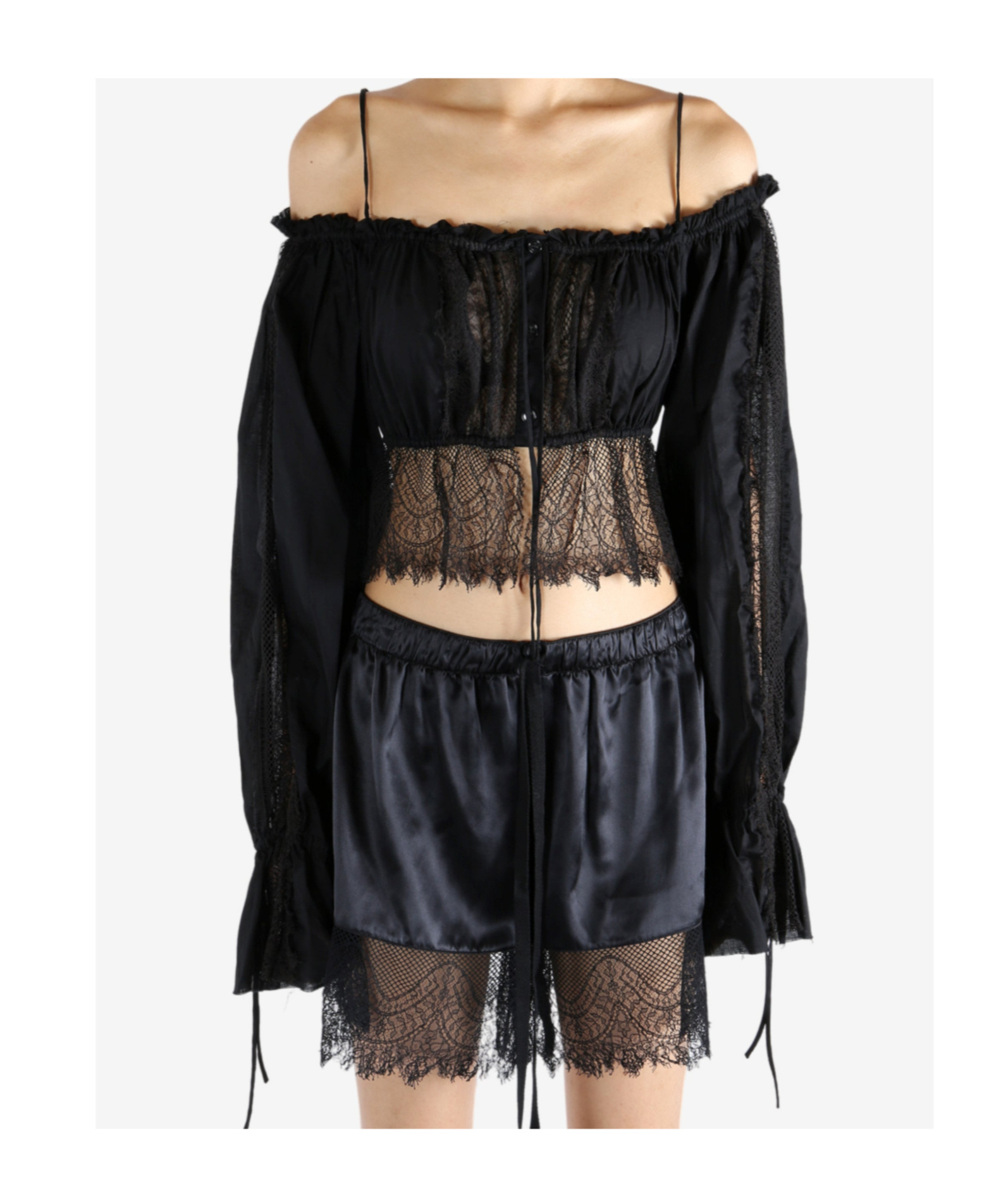 Ann Demeulemeester Jorunn Crop Top In Black