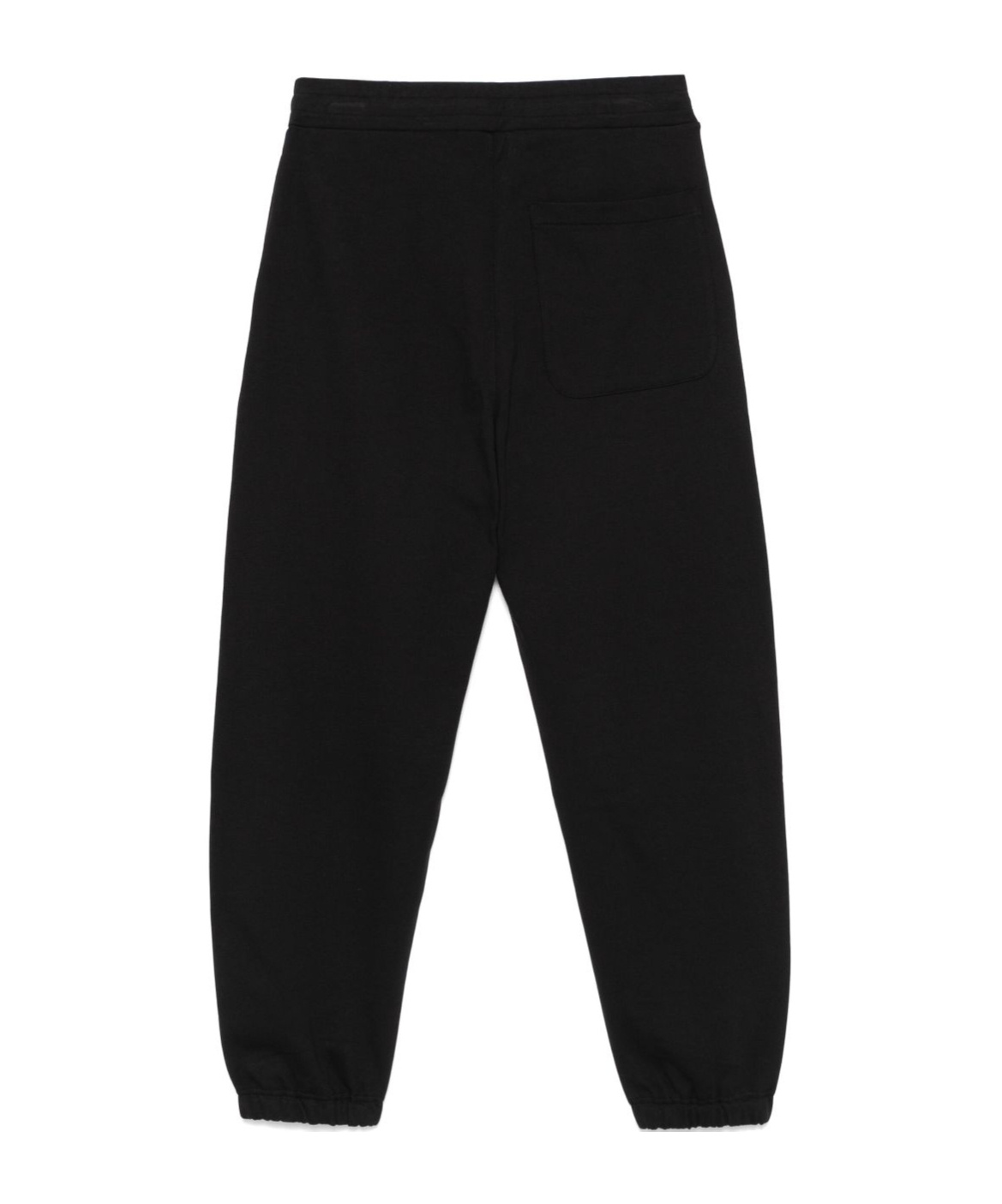 Msgm Black Cotton Sweatpants With White Logo In Black