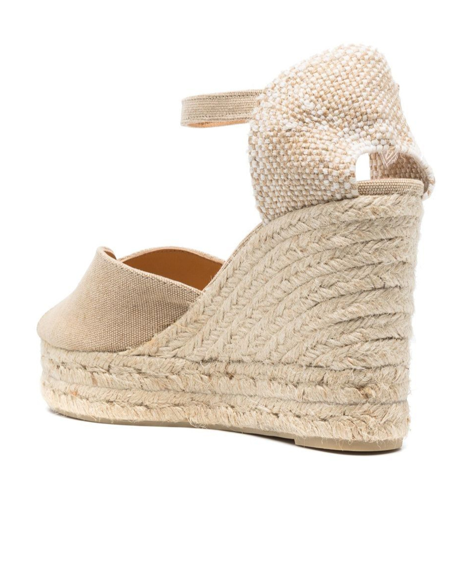 Castaã±er Bianca Raffia Wedge Espadrilles In Neutral