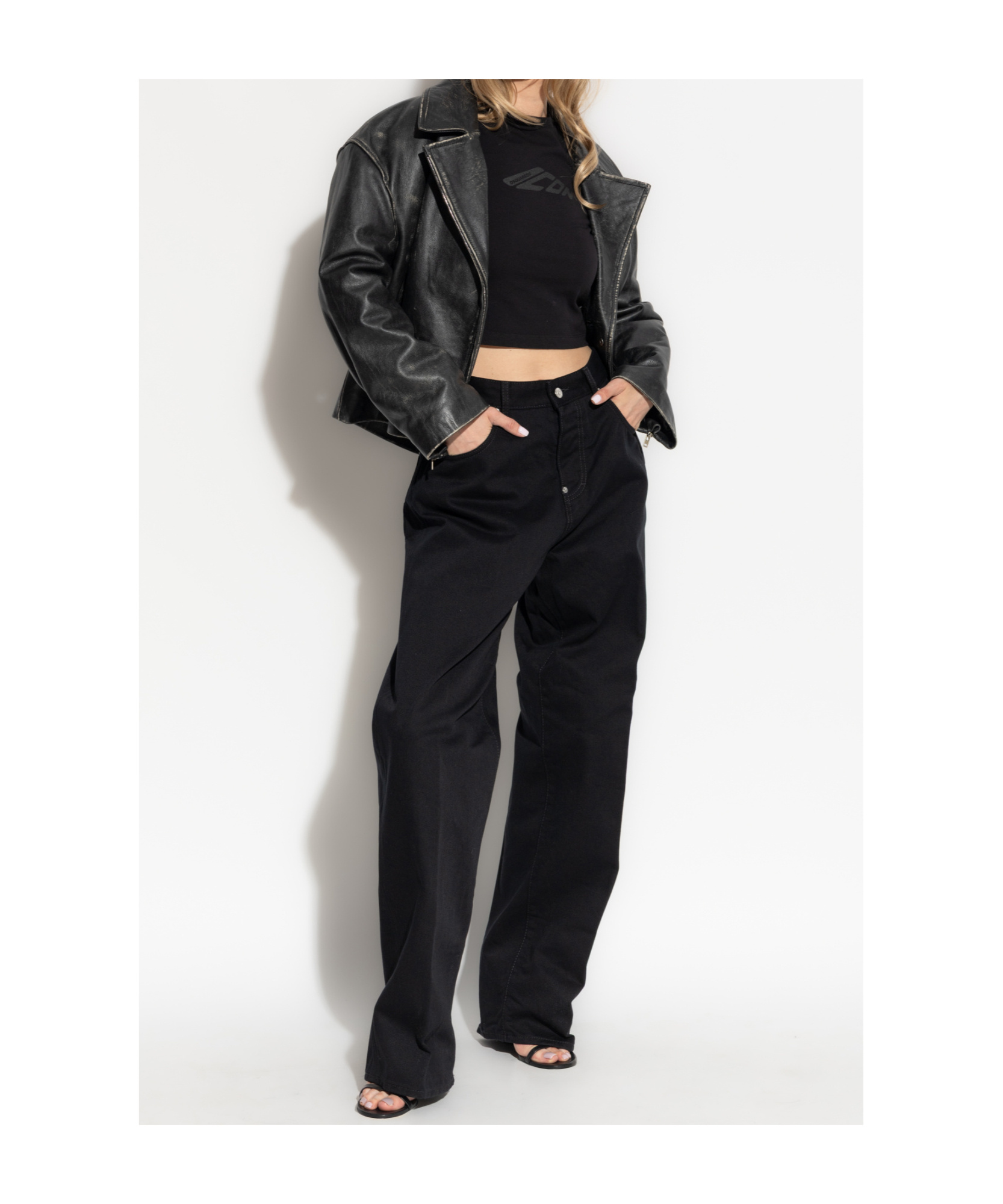 DSQUARED2 COTTON STRAIGHT-LEG JEANS
