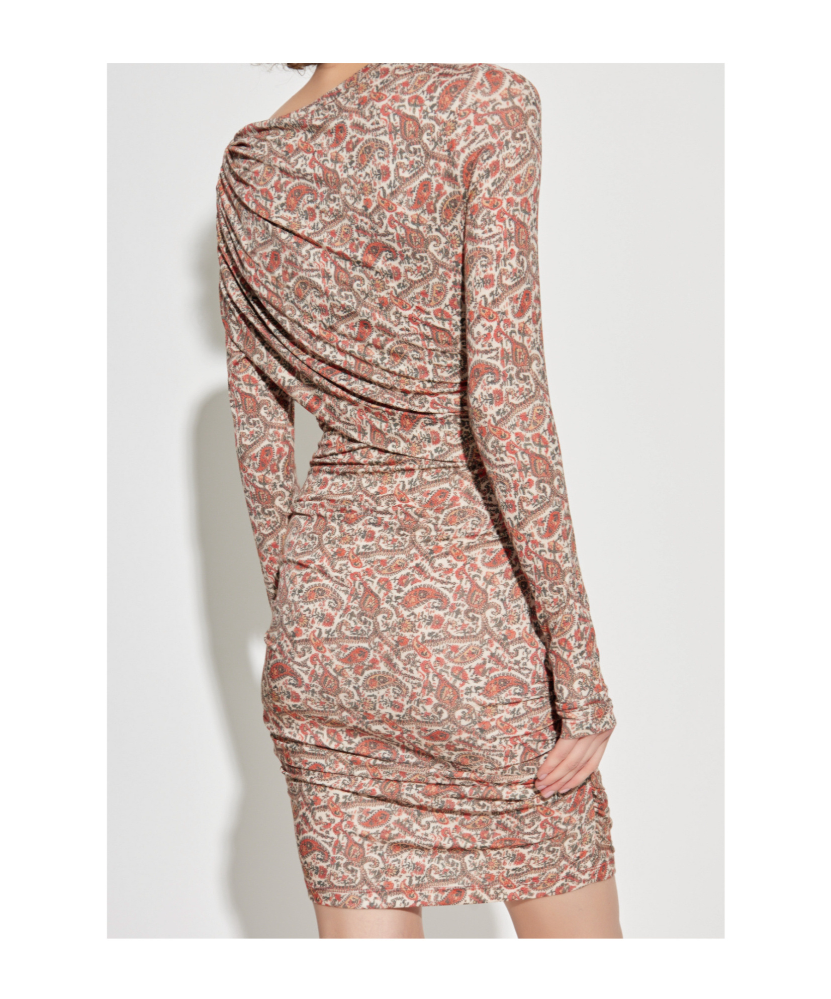 Isabel Marant Étoile Long Sleeve Dress In Brown