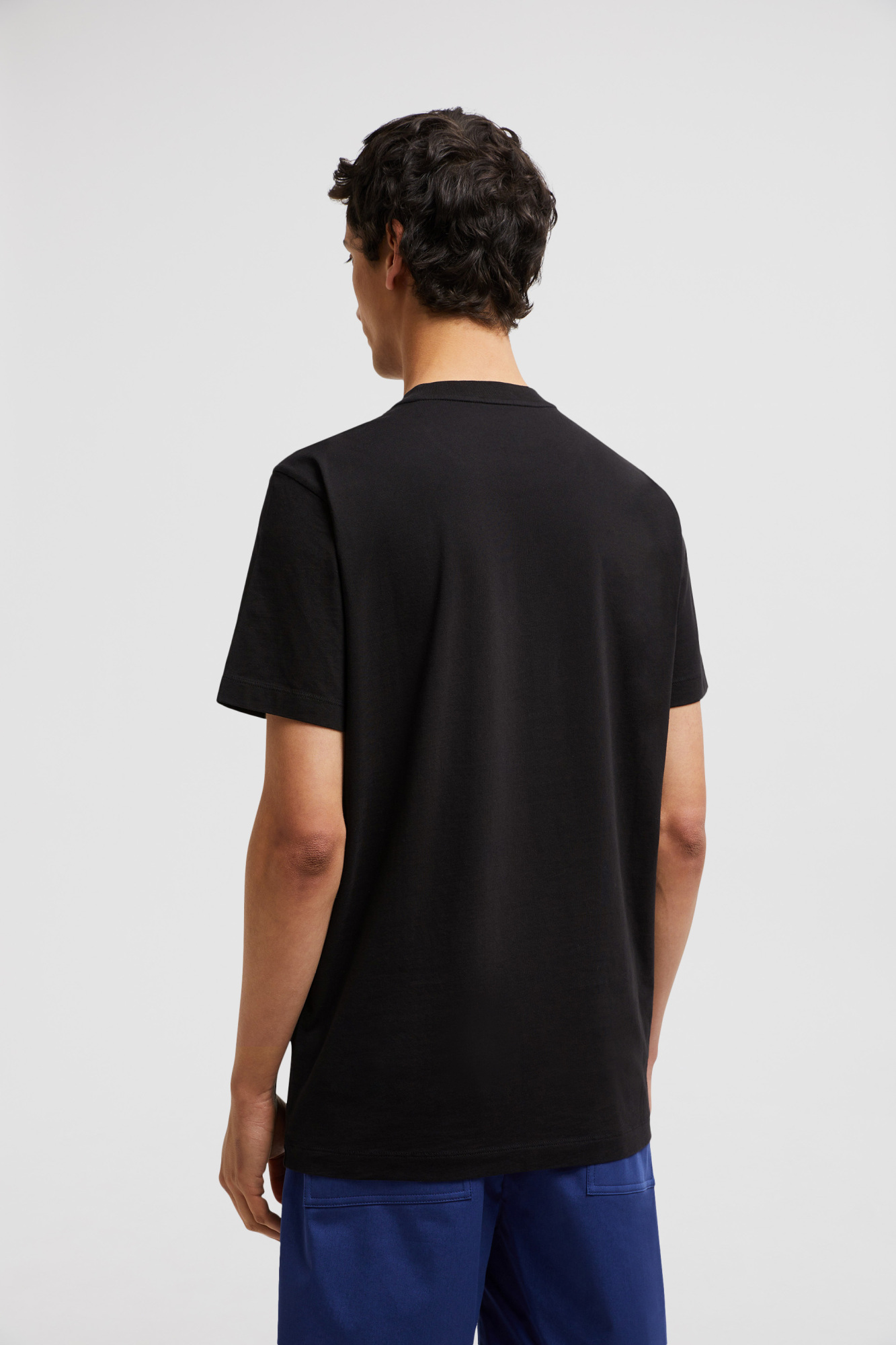 Moncler Crew Neck Short Sleeve T-shirt Three-pack In Black