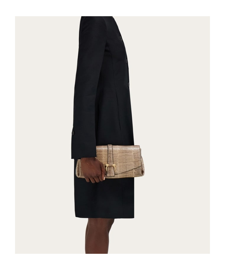 Ferragamo Front Flap Crossbody Bag (s) In Gray