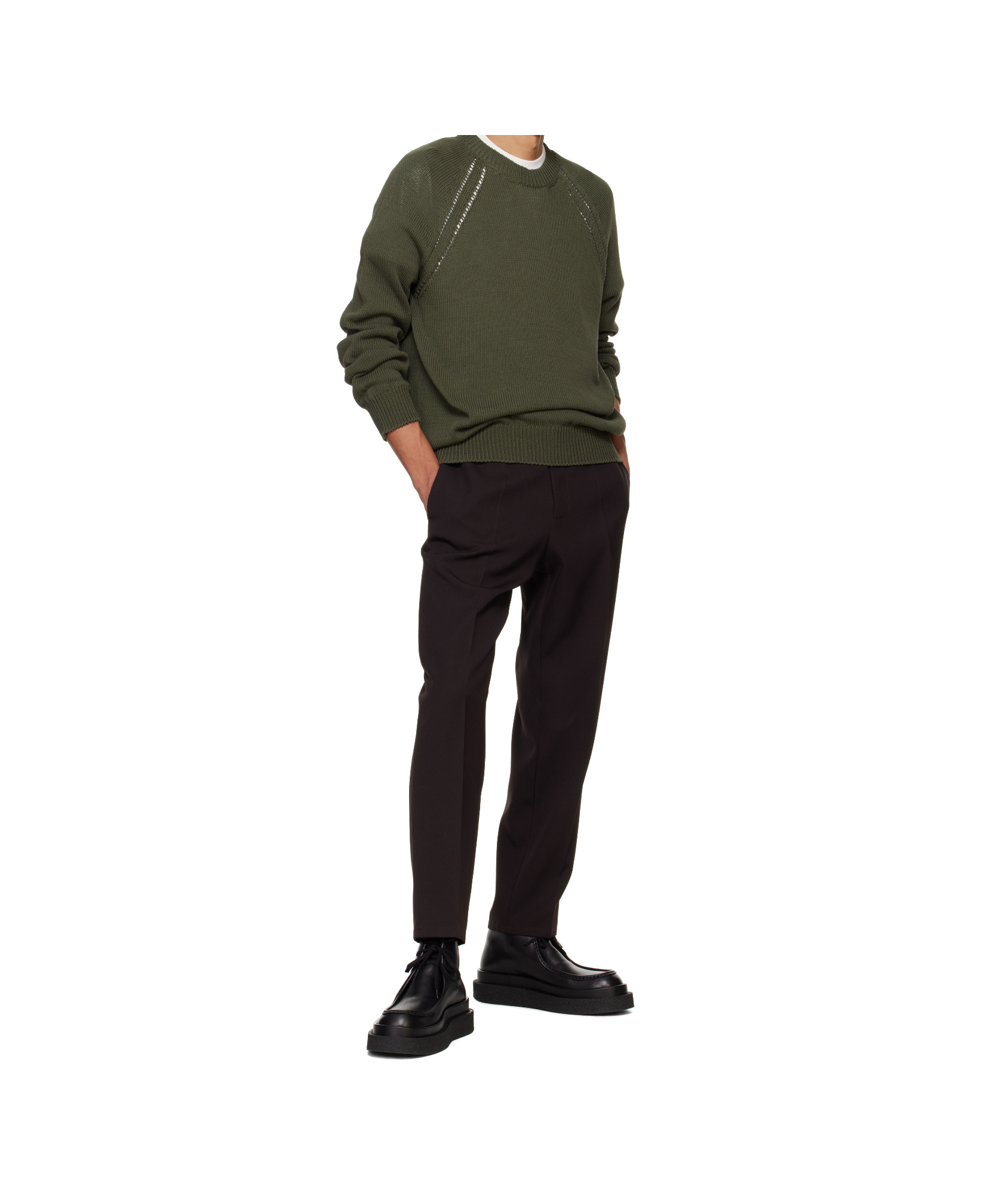 Jil Sander Tapered Trousers In Black