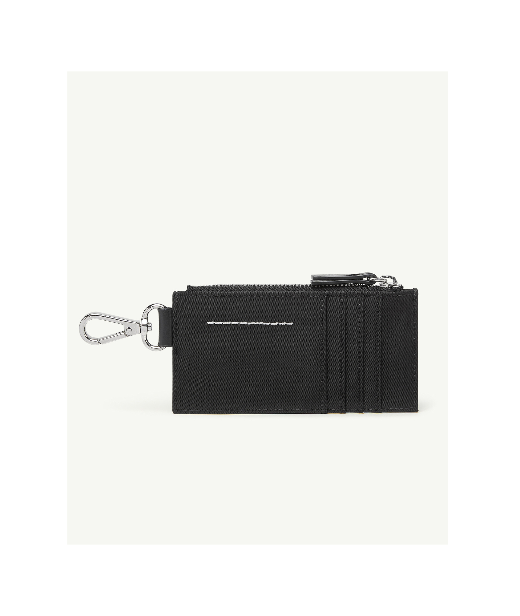 Mm6 Maison Margiela Debossed Logo Cardholder In Black