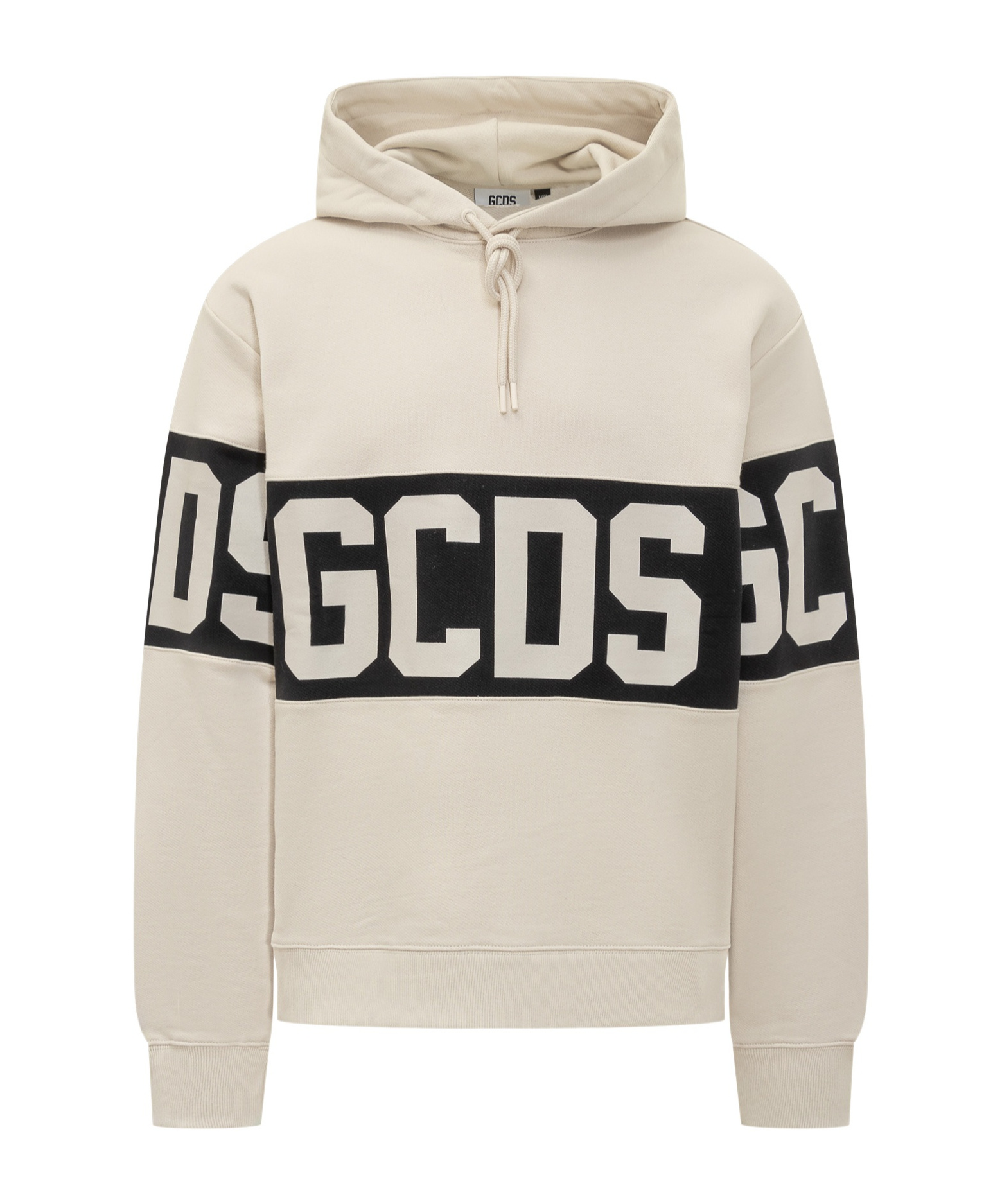 Gcds Sweatshirt Band Logo Hoodie In White