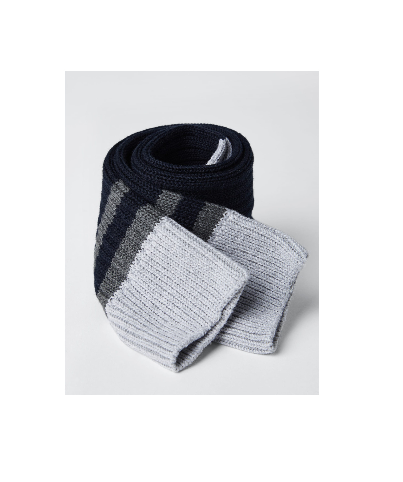 Brunello Cucinelli Cotton Striped Socks In Black