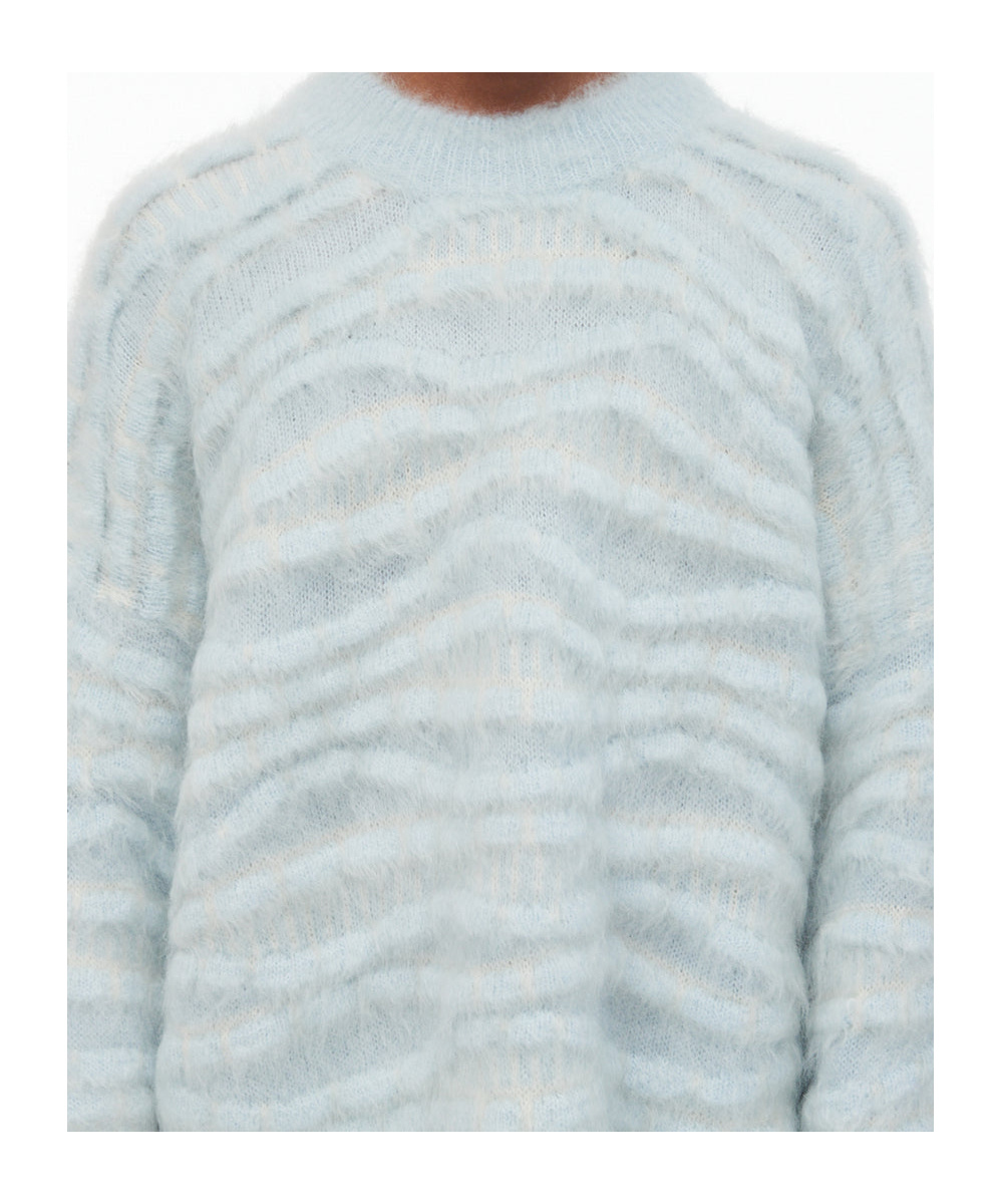 Bonsai 3d Brushed Sweatshirt In Blue