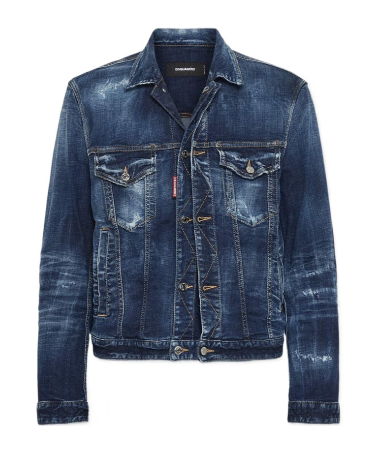 Dsquared2 Long-sleeved Denim Jacket In Blue