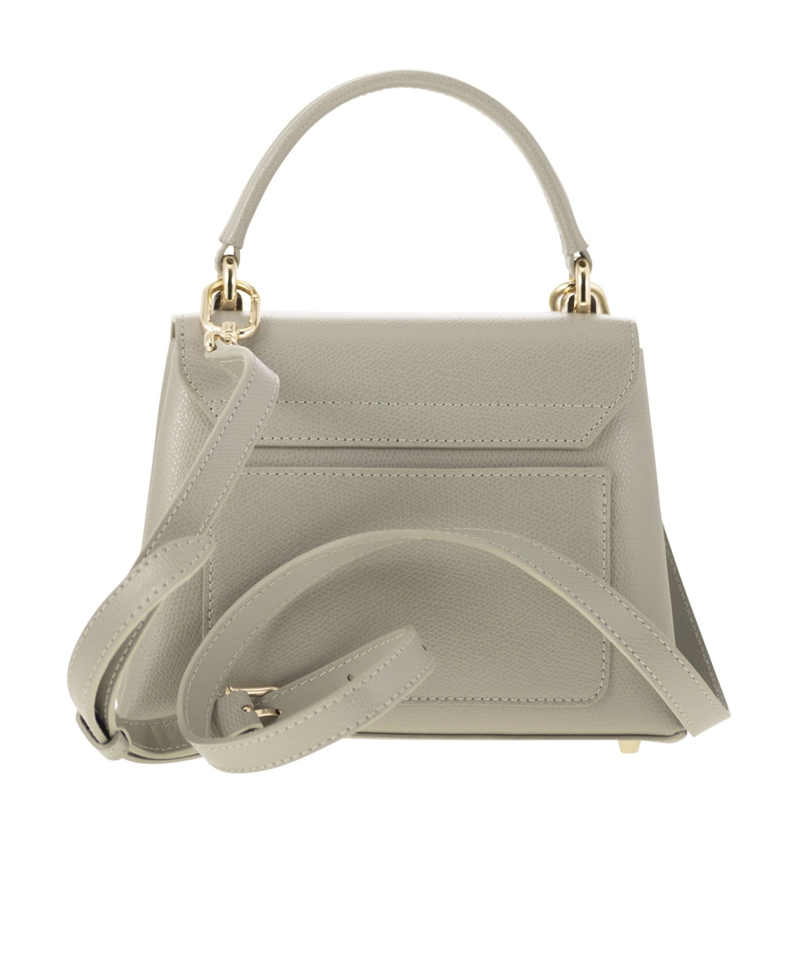 Furla 1927 Mini Top Handle Leather Satchel In Neutral