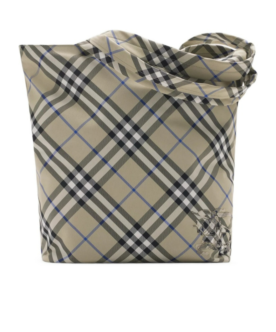 Burberry Equestrian Knight-embroidered Tote Bag In Nude