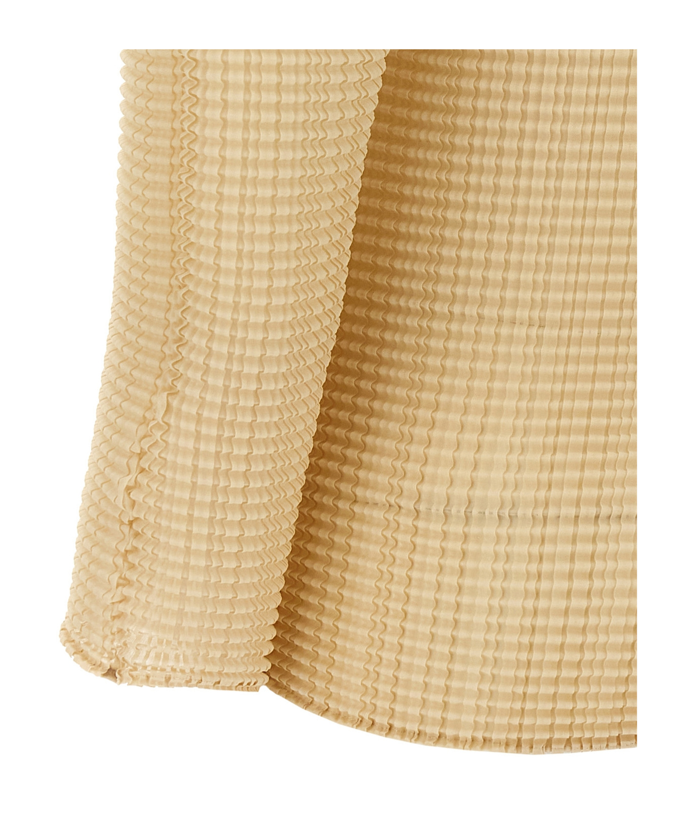 Issey Miyake Womens 40-light Beige Pleated High-neck Woven Top In Nude