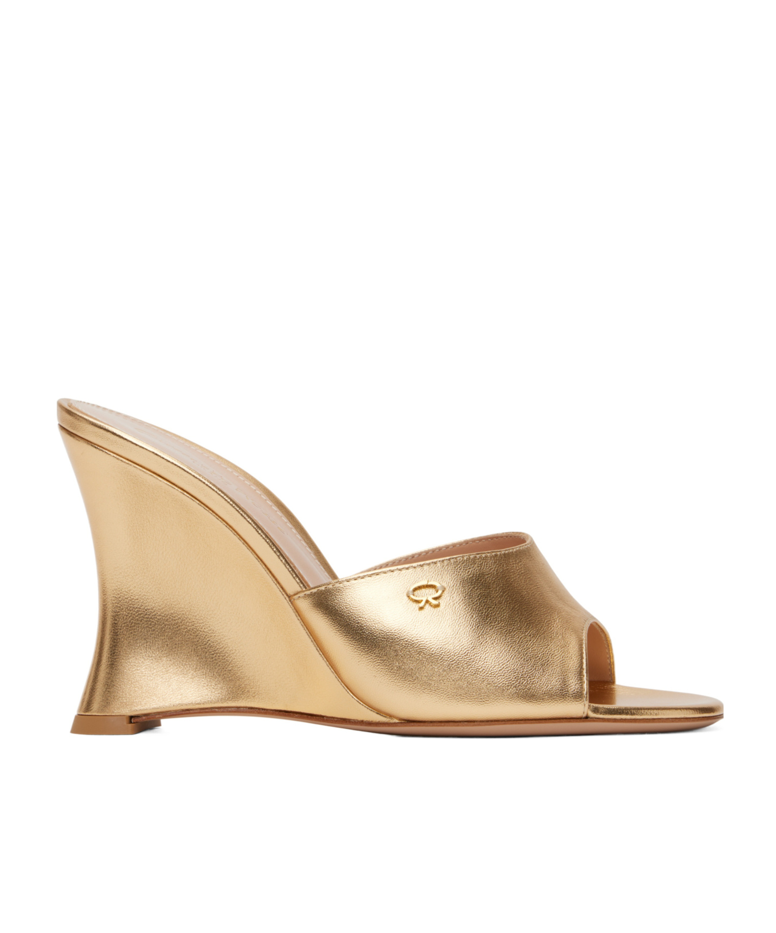 Gianvito Rossi Gold Nappa Silk Heeled Sandals In Gold