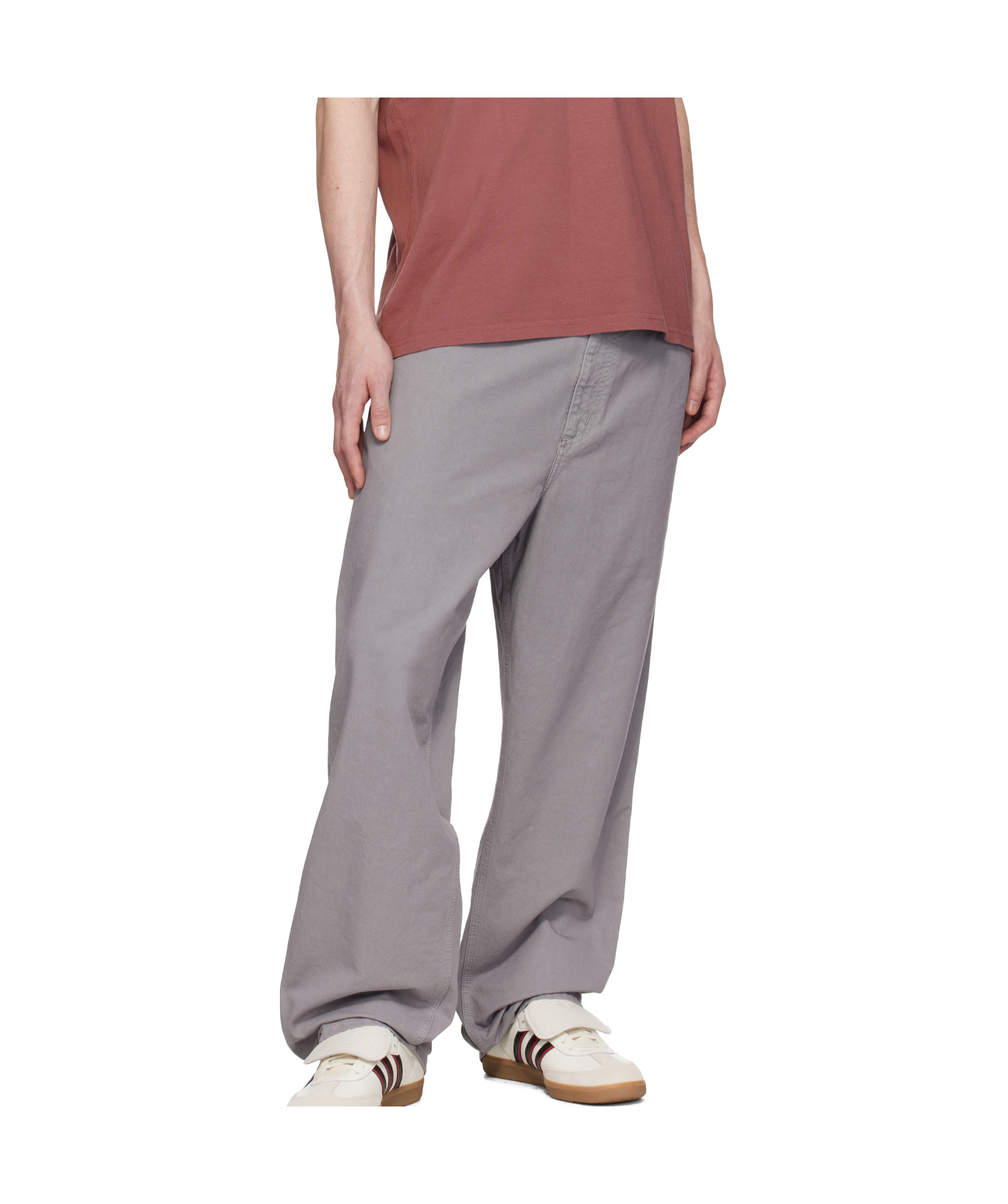 Carhartt Pants With Belt Loops And Pockets In Gray