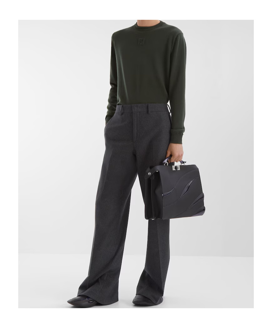 Fendi Ff-embossed Sweater In Black
