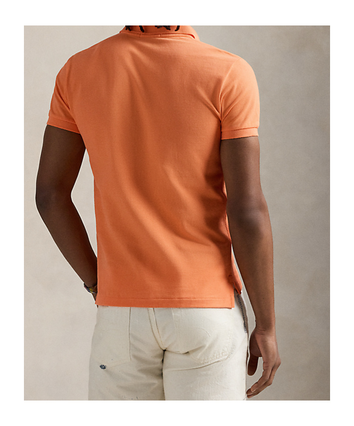 Polo Ralph Lauren X Wimbledon Cotton Mesh Polo Shirt In Orange
