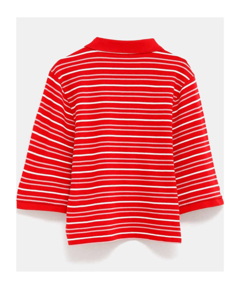Shop Martine Rose Shrunken Polo Shirt In Red