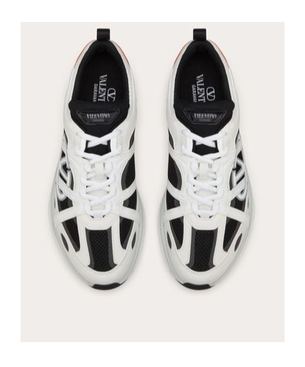 Valentino Vlogo Easyjog Sneakers With Contrast Accents In White