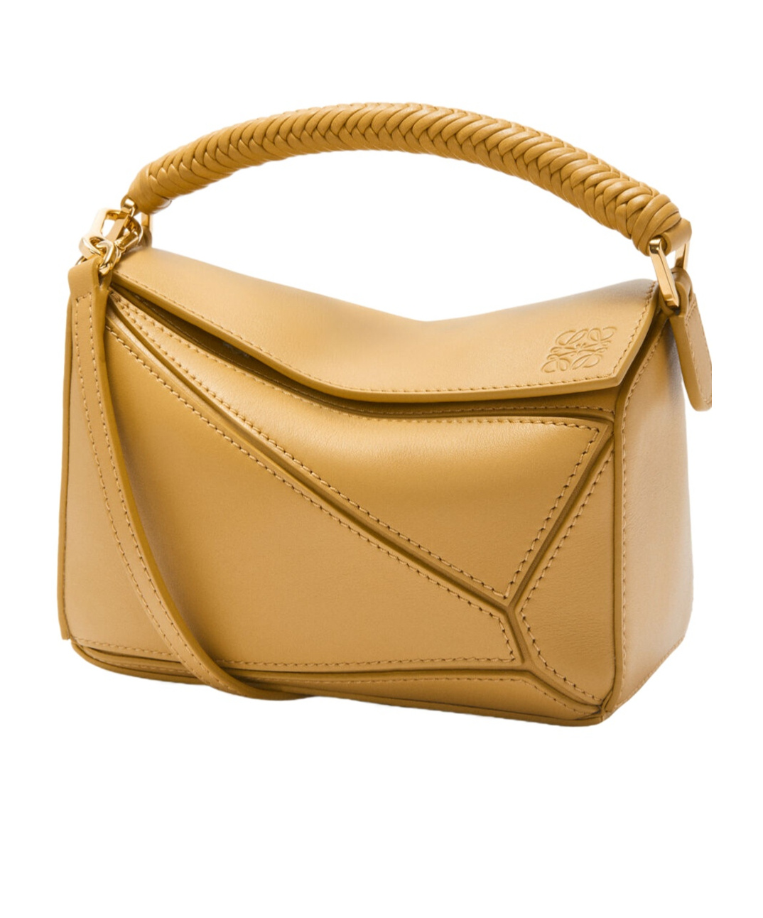 Loewe Schultertasche Puzzle Small Aus Leder In Brown