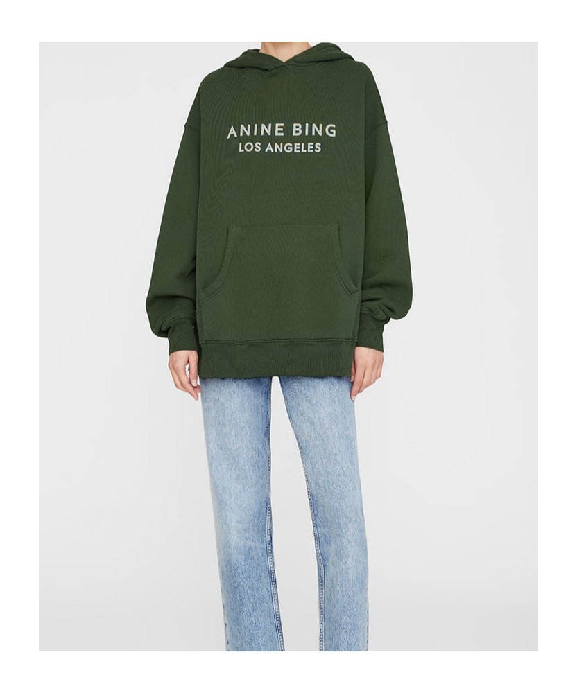 Shop Anine Bing Alto Jersey Hoodie In Black